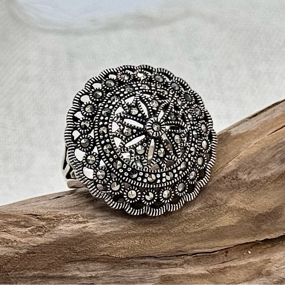 925 Sterling Marcasite Ring